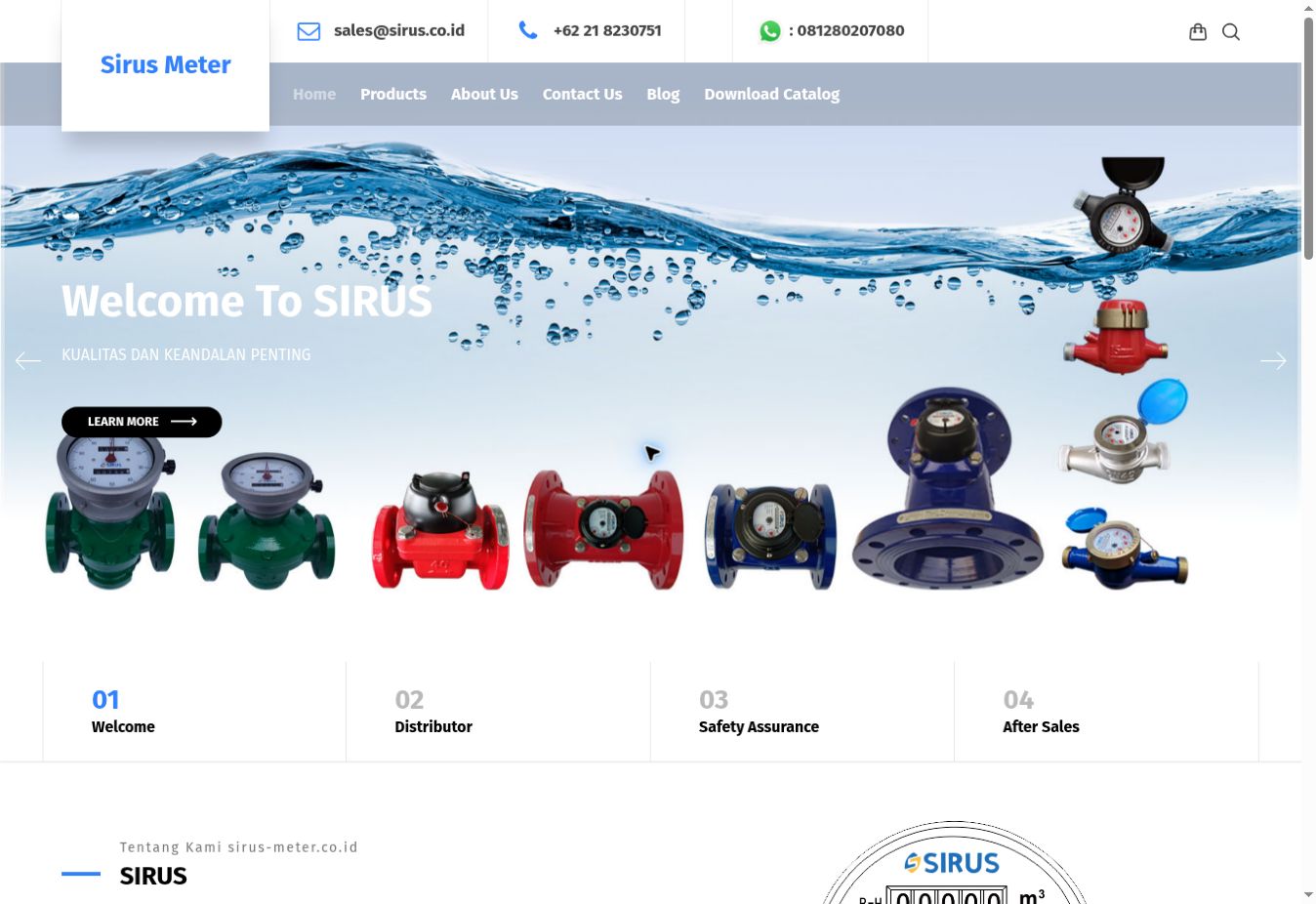 Sirus Meter Corporate Website